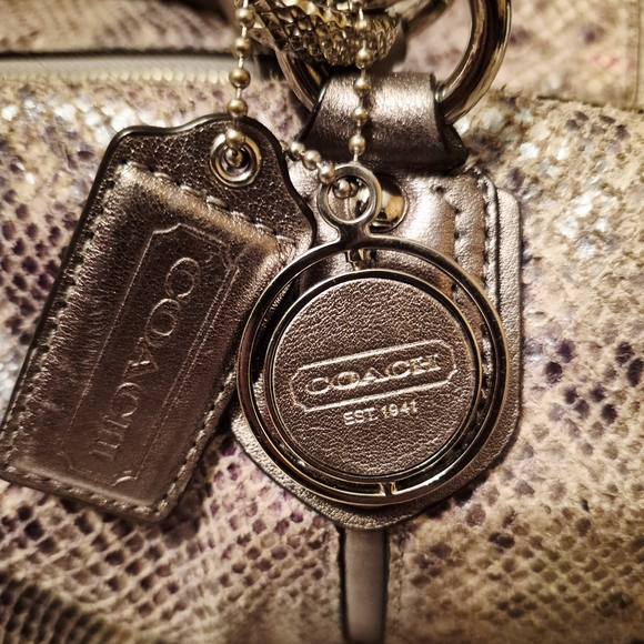 Coach Campbell Exotic Snakeskin Embossed Leather Satchel Bag. - Picture 4 of 10